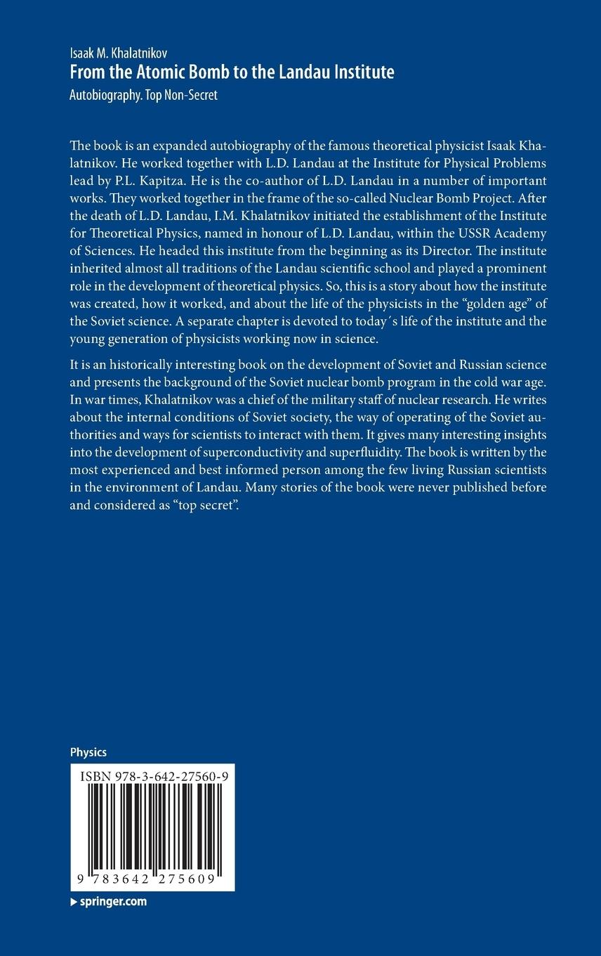 Rückseitencover From the Atomic Bomb to the Landau Institute