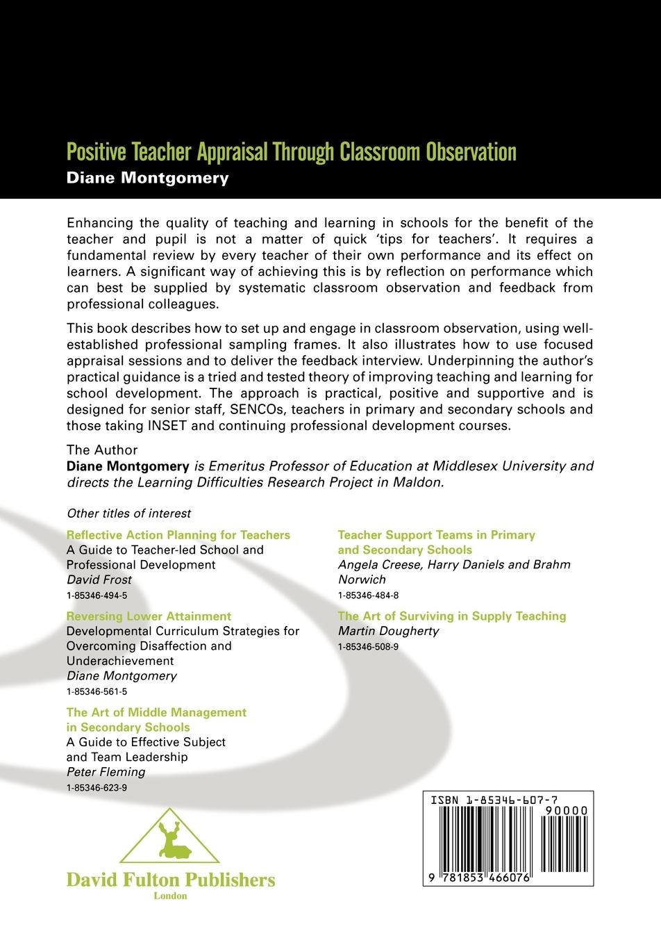 Rückseitencover Positive Teacher Appraisal Through Classroom Observation