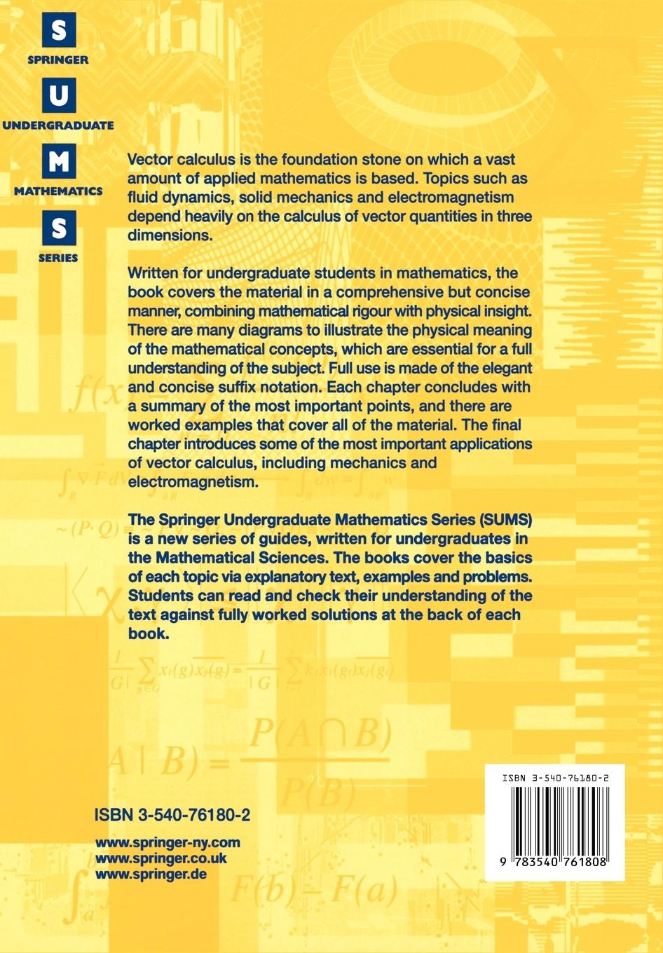 Rückseitencover Vector Calculus