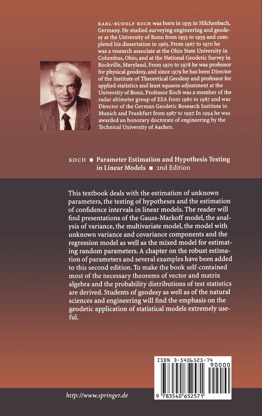 Rückseitencover Parameter Estimation and Hypothesis Testing in Linear Models