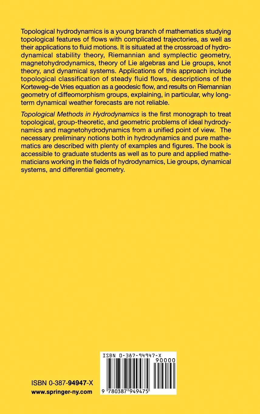 Rückseitencover Topological Methods in Hydrodynamics