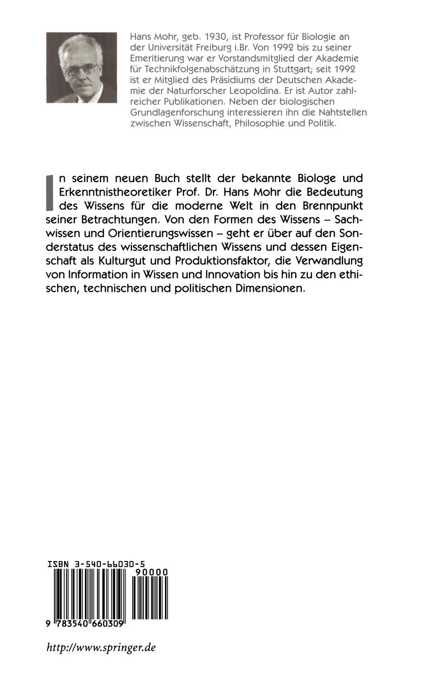 Rückseitencover Wissen - Prinzip und Ressource