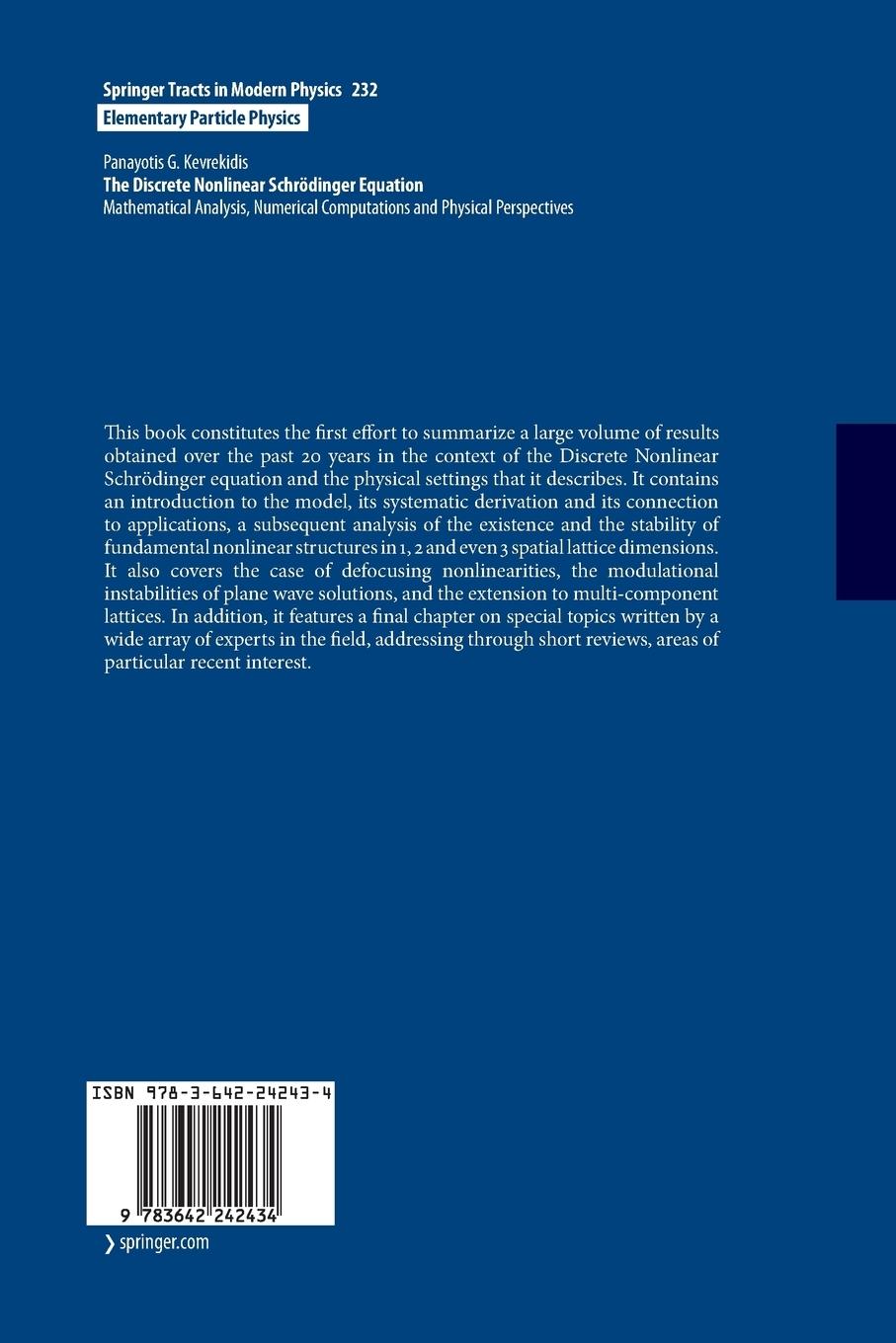 Rückseitencover The Discrete Nonlinear Schrödinger Equation