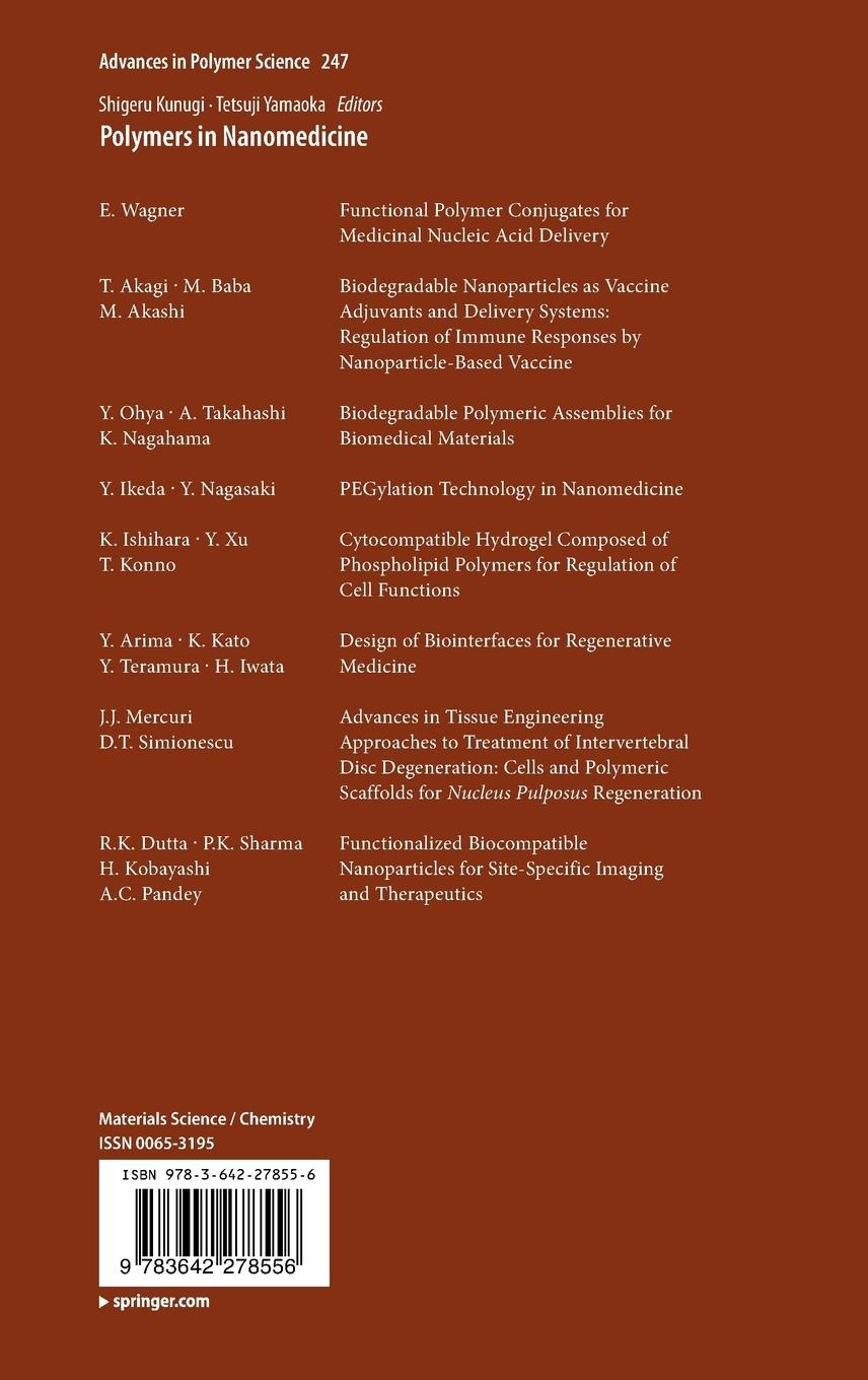 Rückseitencover Polymers in Nanomedicine