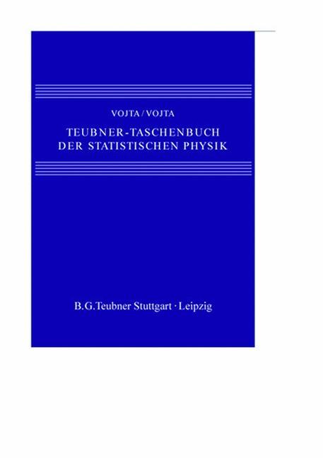 Vorderes Coverbild Teubner-Taschenbuch der statistischen Physik