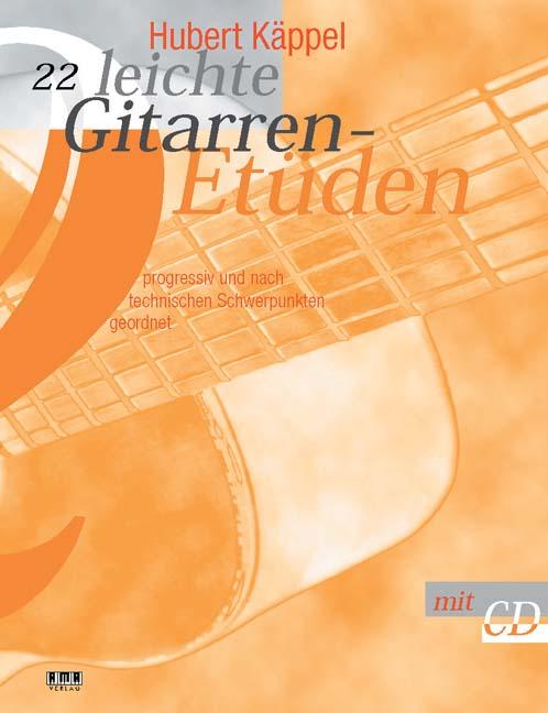 Vorderes Coverbild 22 leichte Gitarren-Etüden. Inkl CD