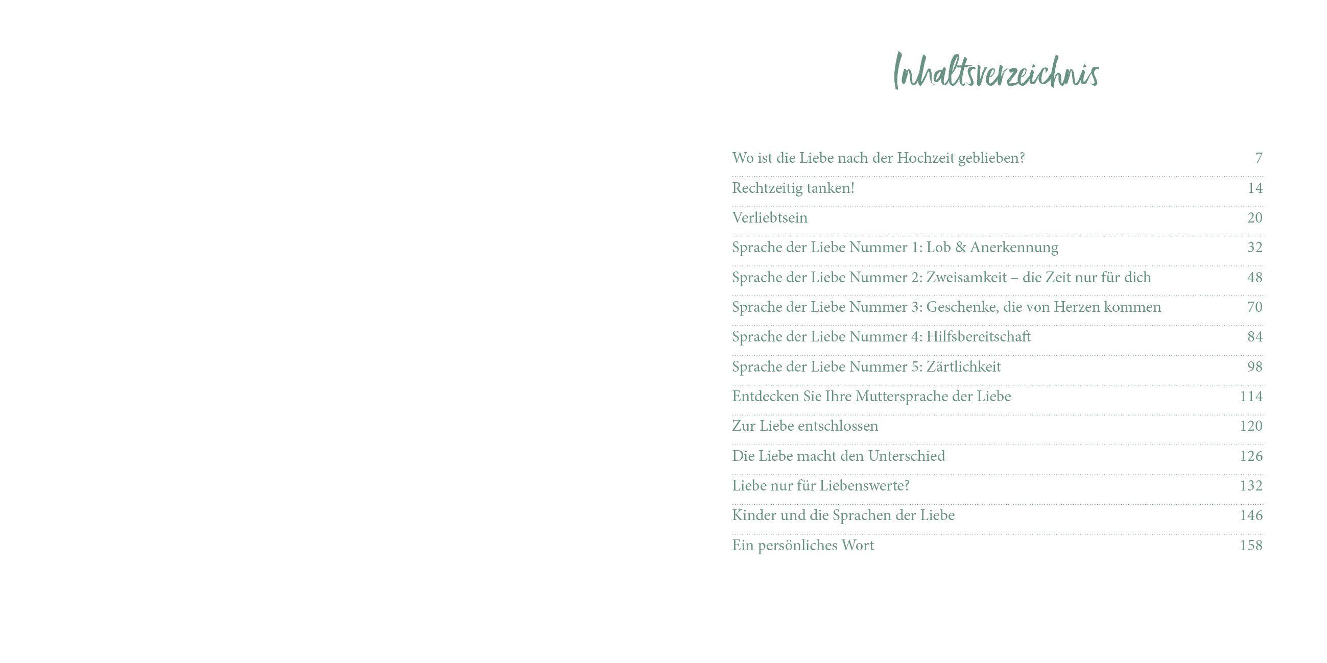 Beispielinhalt (Bild) Die fünf Sprachen der Liebe