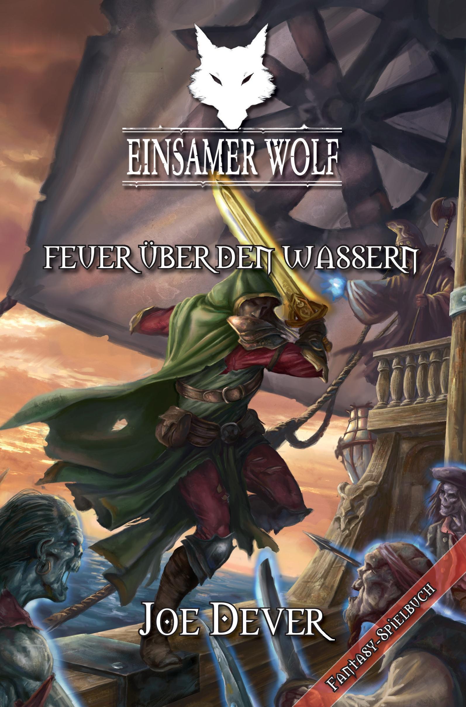 Vorderes Coverbild Einsamer Wolf 02  - Feuer über den Wassern