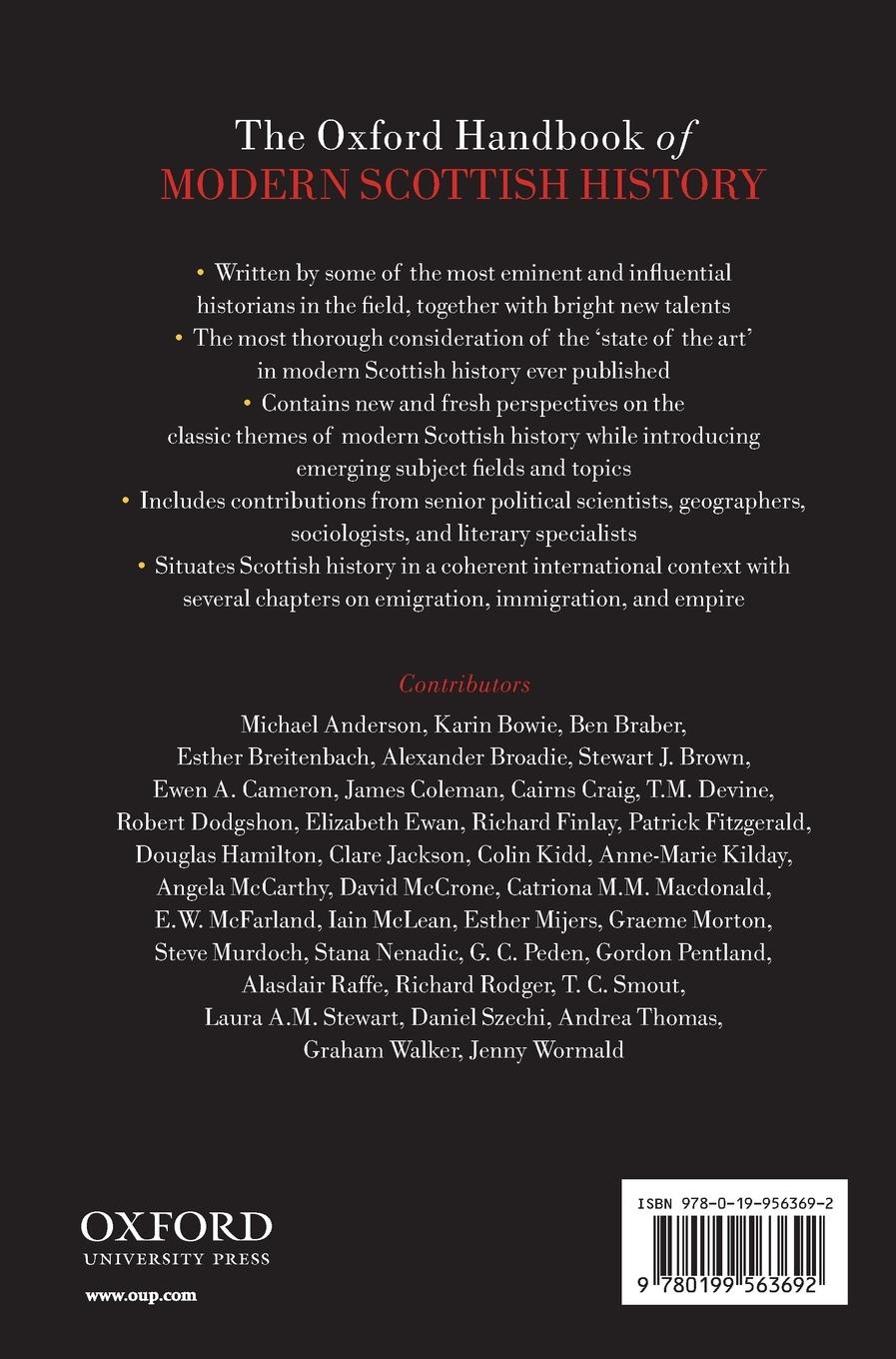 Rückseitencover The Oxford Handbook of Modern Scottish History