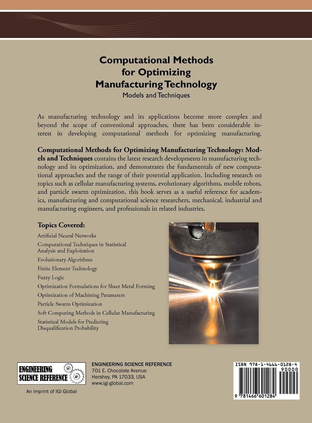 Rückseitencover Computational Methods for Optimizing Manufacturing Technology