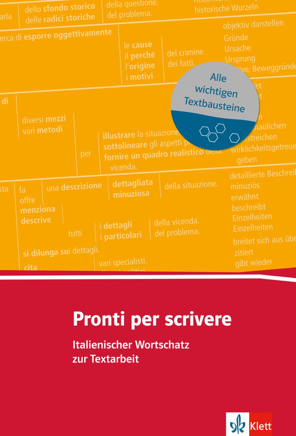 Vorderes Coverbild Pronti per scrivere (A2-B2)