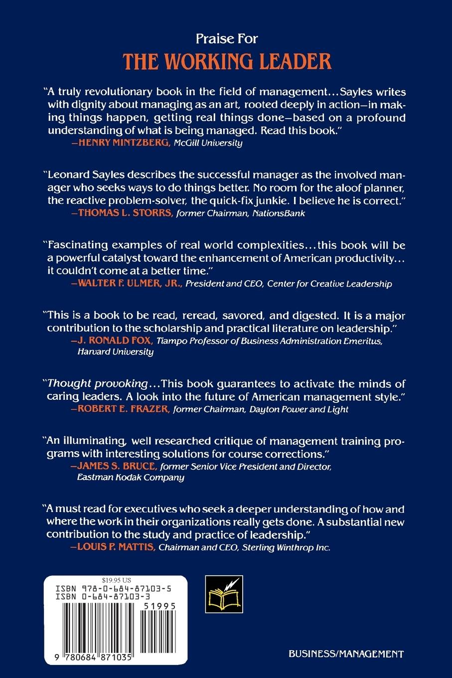 Rückseitencover The Working Leader