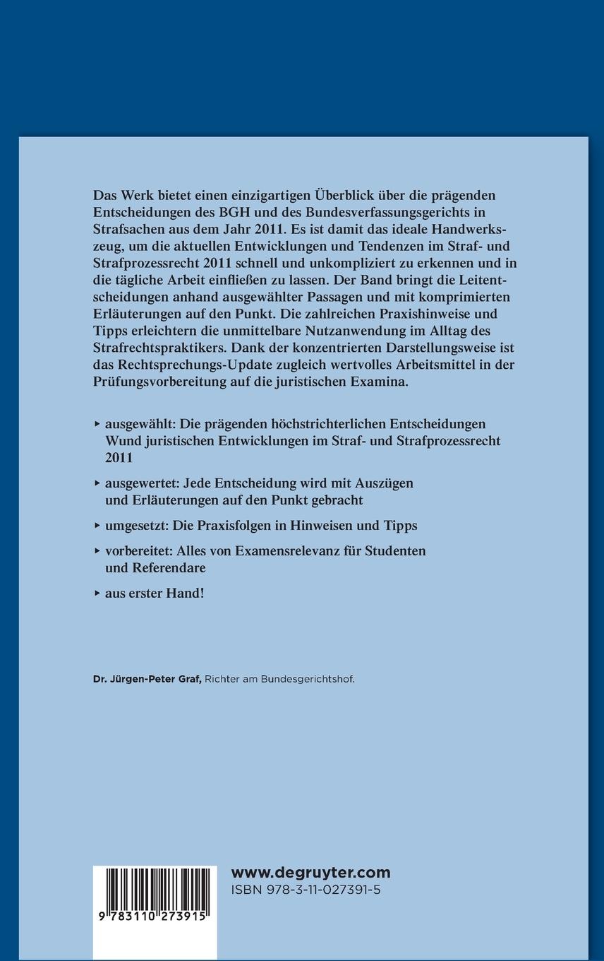 Rückseitencover BGH-Rechtsprechung Strafrecht 2011