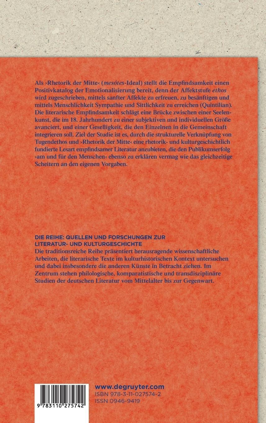 Rückseitencover Rhetorik der Empfindsamkeit