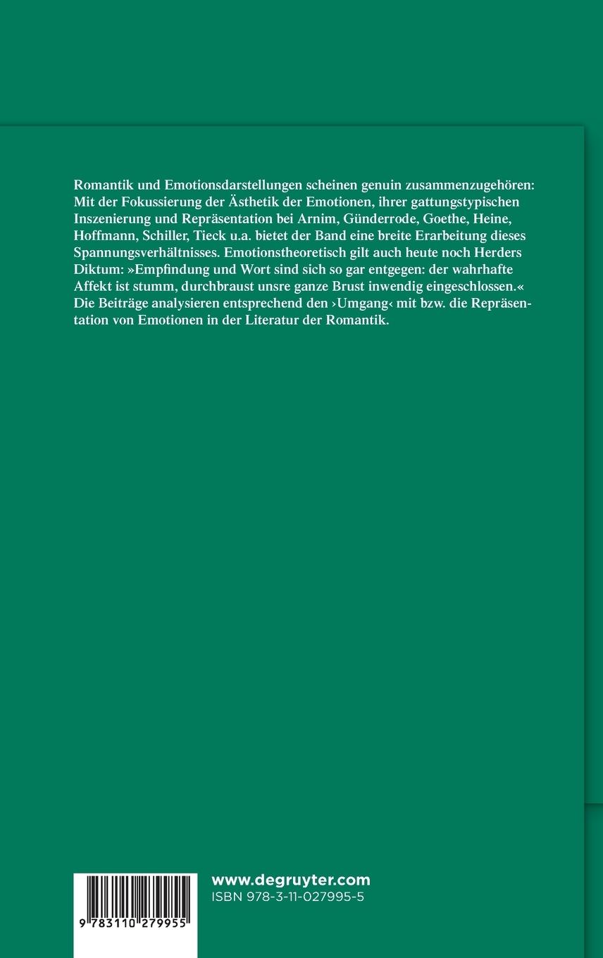 Rückseitencover Emotionen in der Romantik