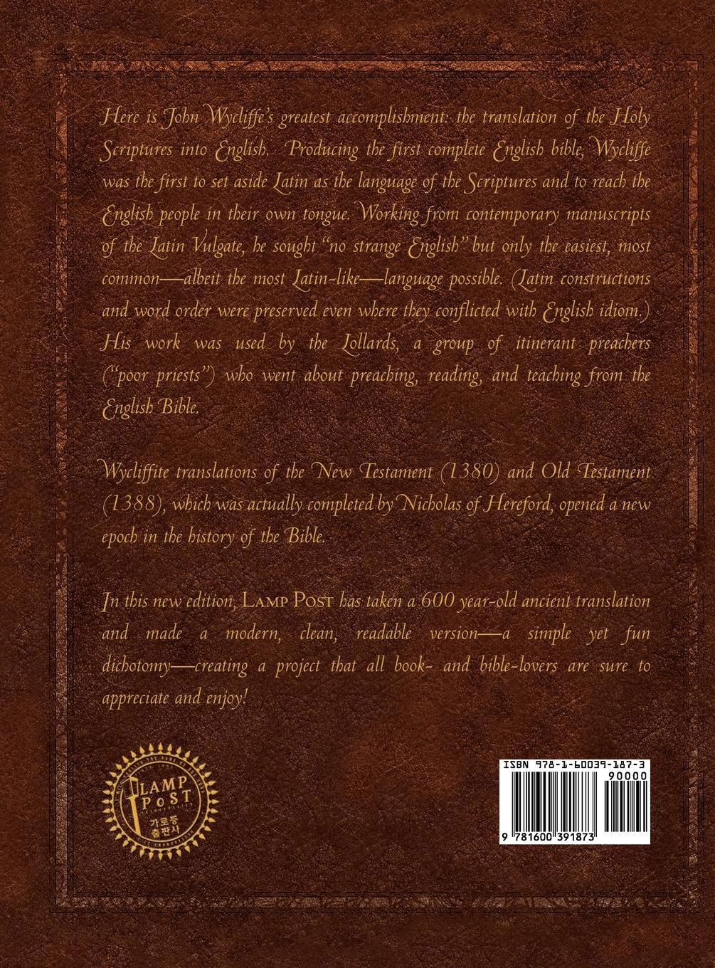Rückseitencover The Wycliffe Bible
