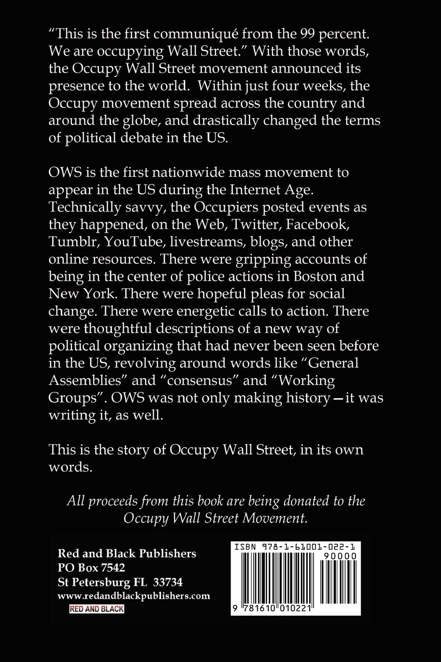 Rückseitencover Voices from the 99 Percent: An Oral History of the Occupy Wall Street Movement