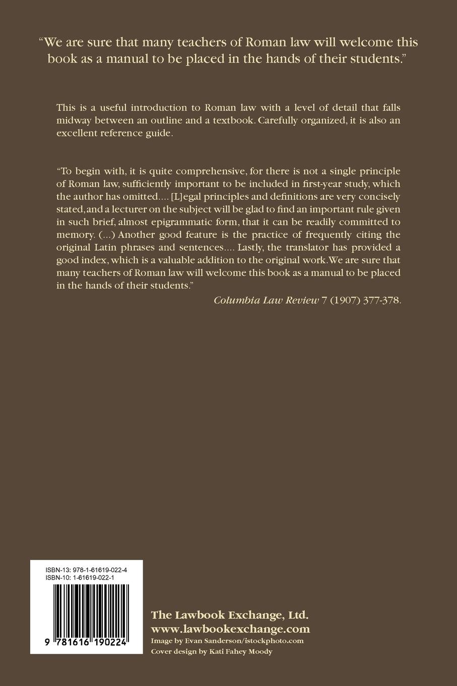 Rückseitencover The First Year of Roman Law