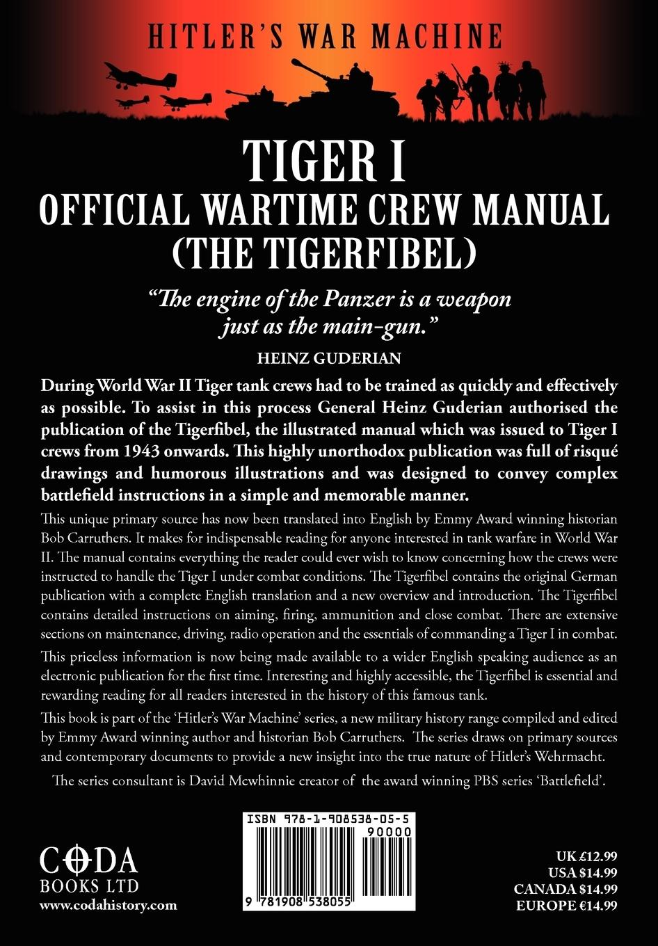 Rückseitencover Tiger I - Official Wartime Crew Manual (the Tigerfibel)