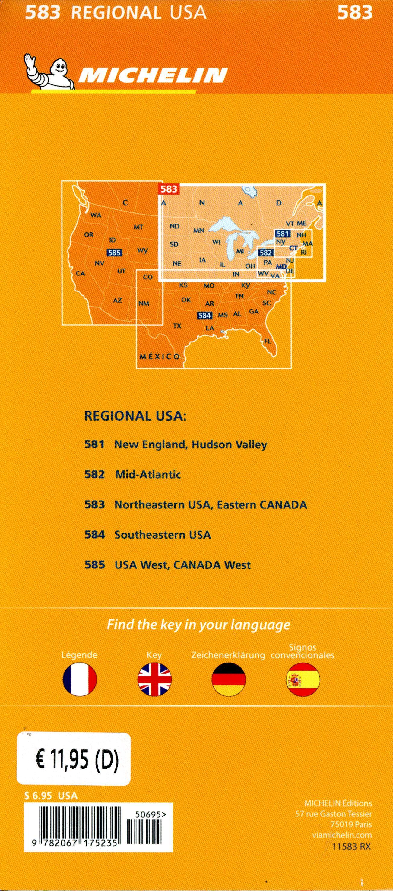 Beispielinhalt (Bild) Michelin USA Nord-Ost, Kanada Ost