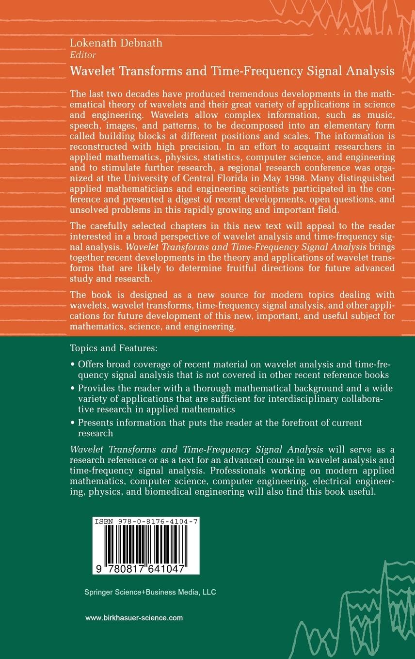 Rückseitencover Wavelet Transforms and Time-Frequency Signal Analysis