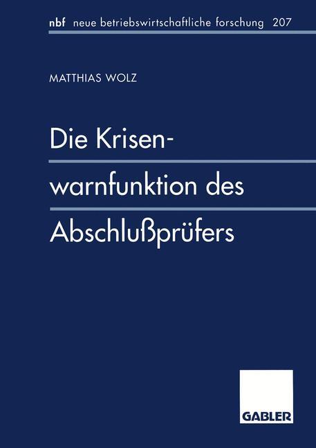 Vorderes Coverbild Die Krisenwarnfunktion des Abschlußprüfers