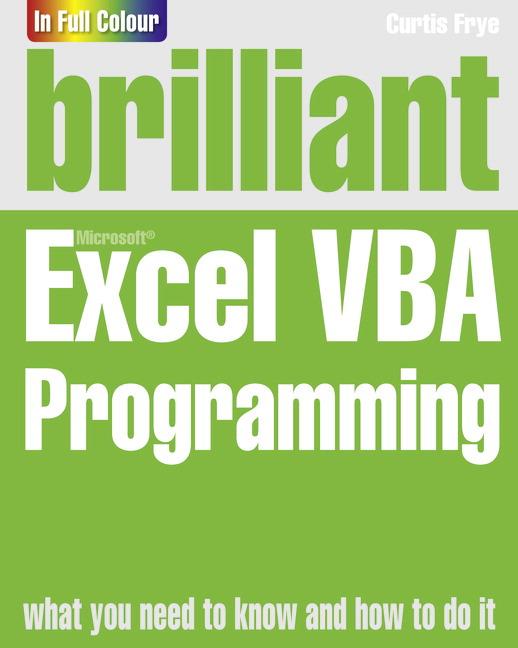 Vorderes Coverbild Brilliant Excel VBA Programming