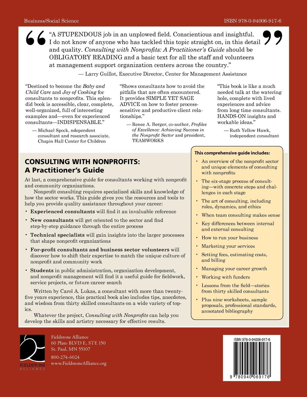 Rückseitencover Consulting With Nonprofits