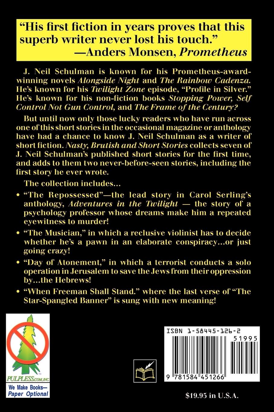 Rückseitencover Nasty, Brutish and Short Stories