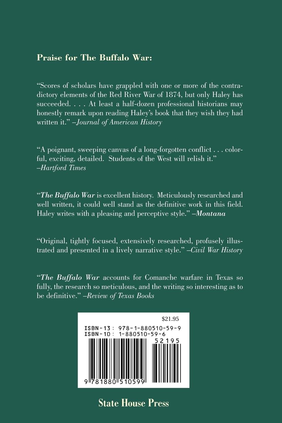 Rückseitencover The Buffalo War