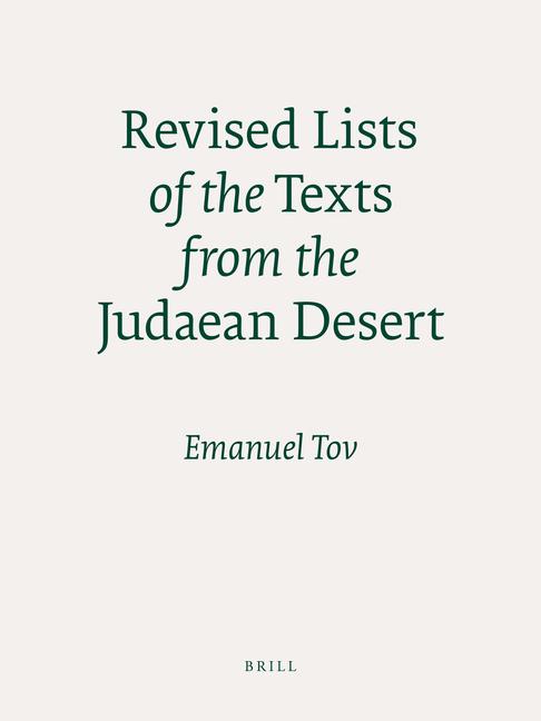Vorderes Coverbild Revised Lists of the Texts from the Judaean Desert