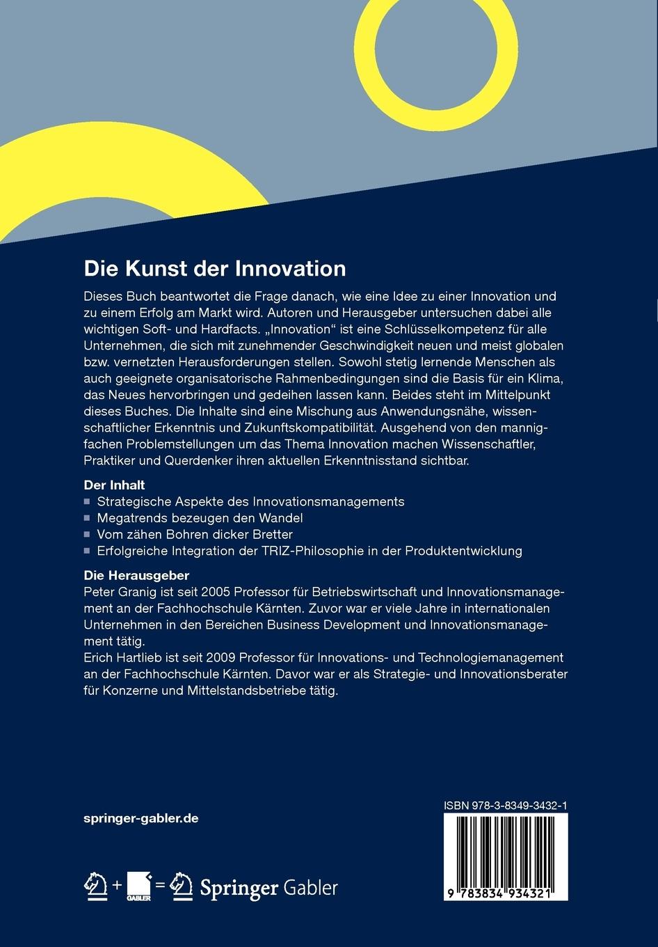 Rückseitencover Die Kunst der Innovation
