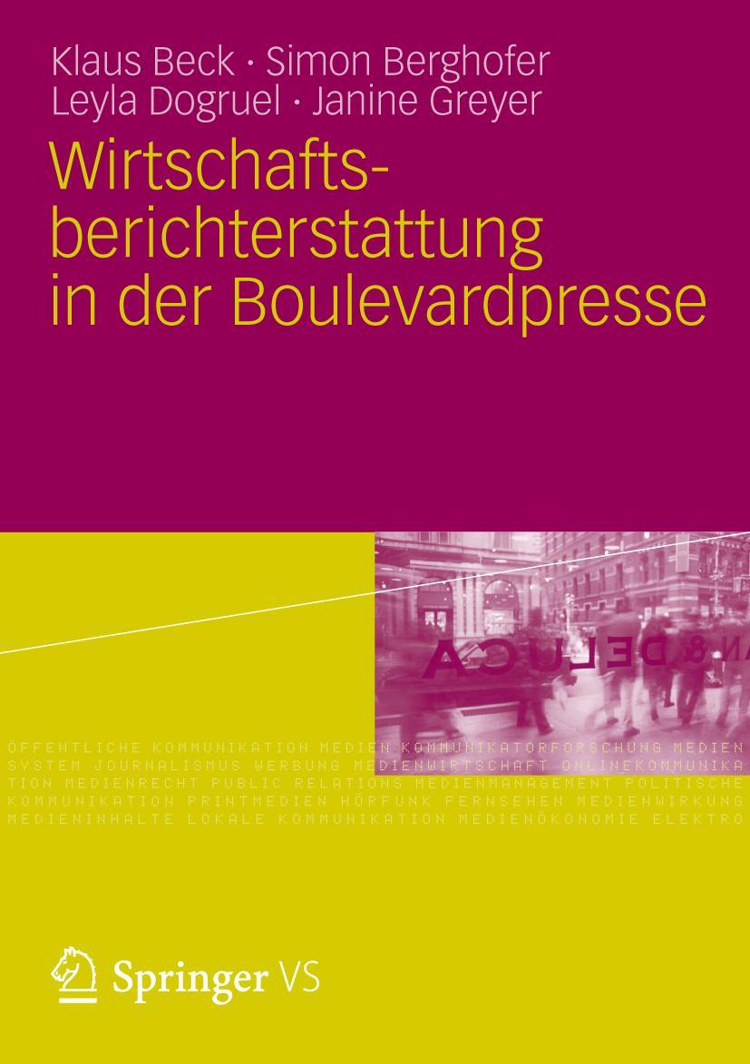 Vorderes Coverbild Wirtschaftsberichterstattung in der Boulevardpresse