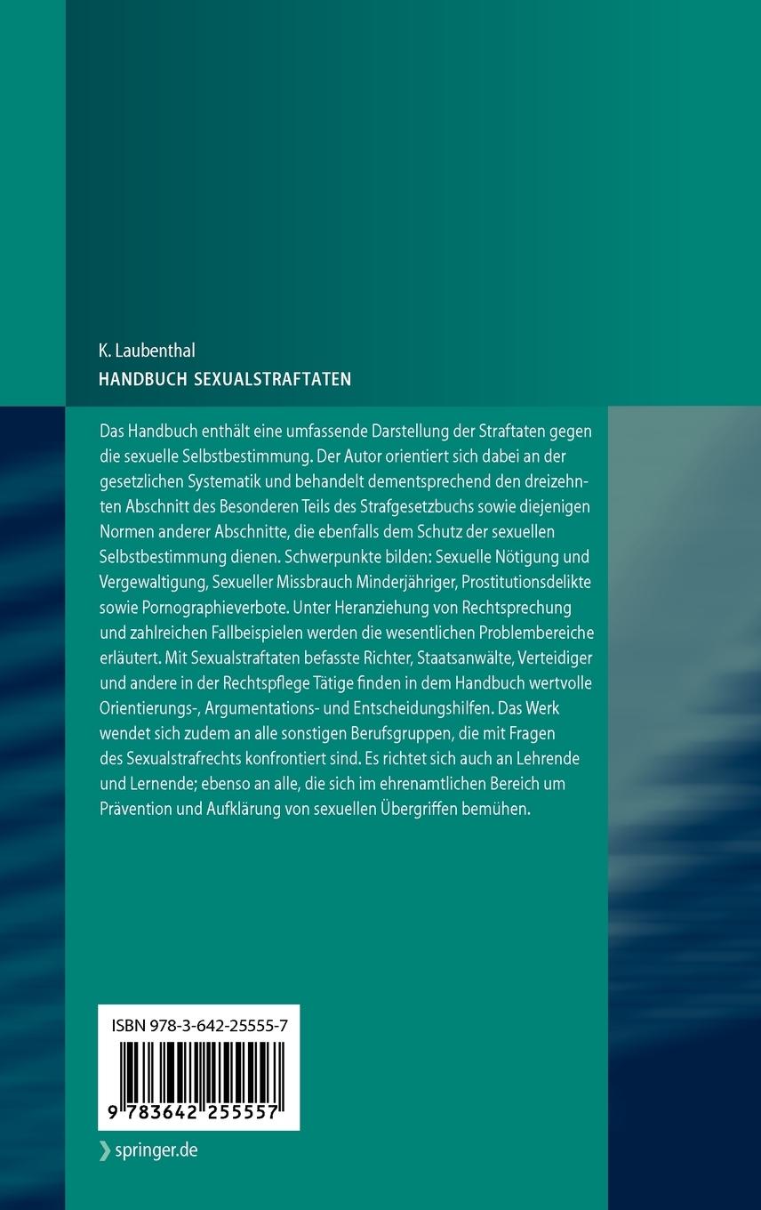 Rückseitencover Handbuch Sexualstraftaten