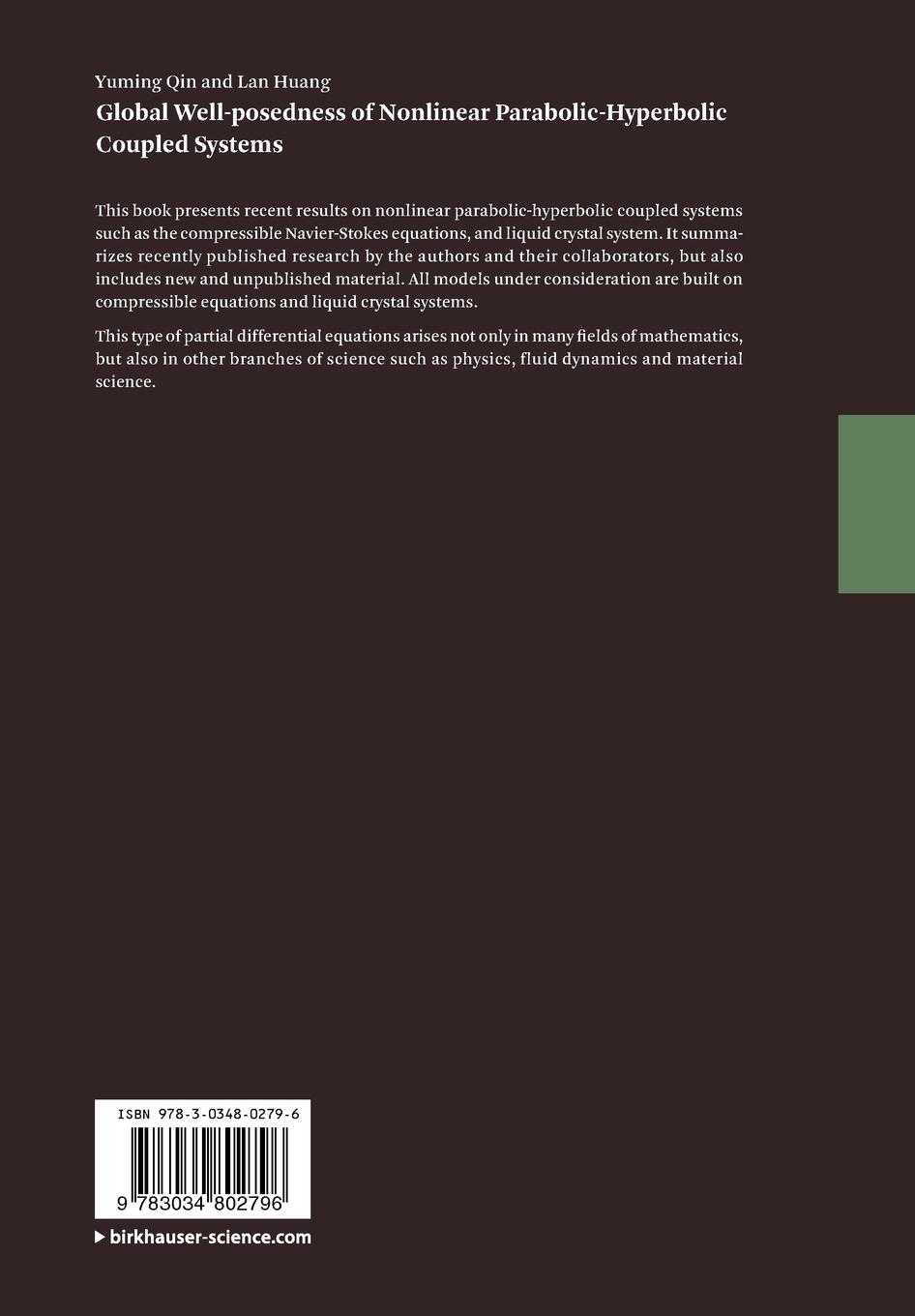 Rückseitencover Global Well-posedness of Nonlinear Parabolic-Hyperbolic Coupled Systems