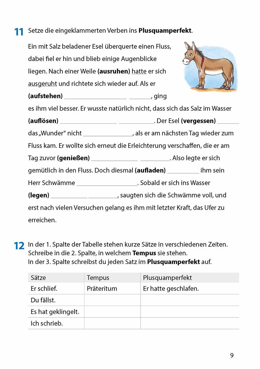Beispielinhalt (Bild) Grammatik 5. - 7. Klasse