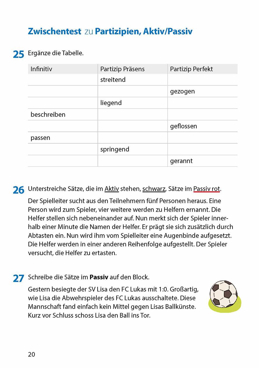 Beispielinhalt (Bild) Grammatik 5. - 7. Klasse