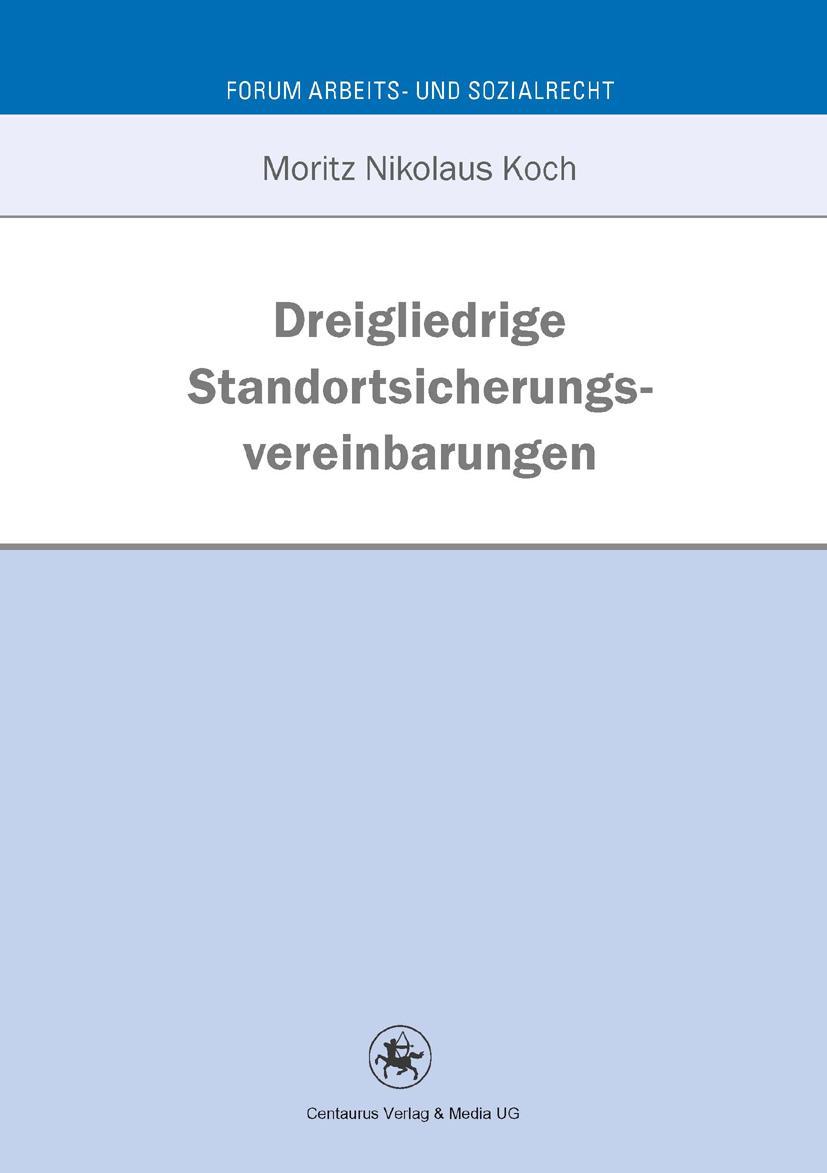 Vorderes Coverbild Dreigliedrige Standortsicherungsvereinbarung