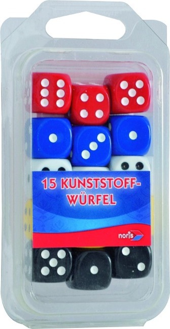 Vorderes Coverbild 15 Kunststoff-Augenwürfel bunt