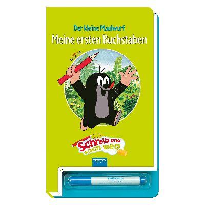 Vorderes Coverbild Schreib und wisch weg "Der kleine Maulwurf" Buchstaben