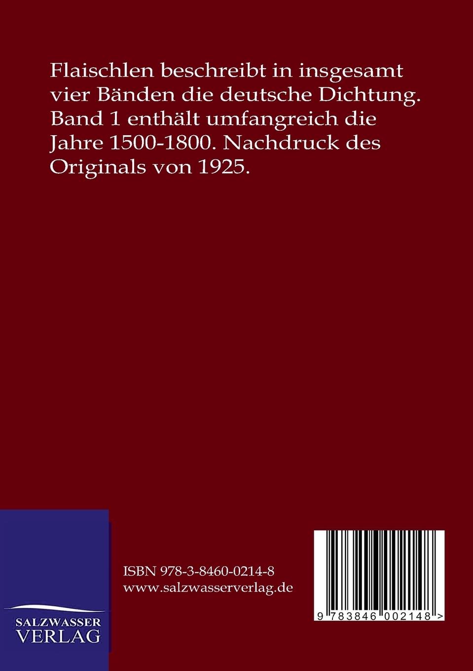 Rückseitencover Das Buch unserer deutschen Dichtung