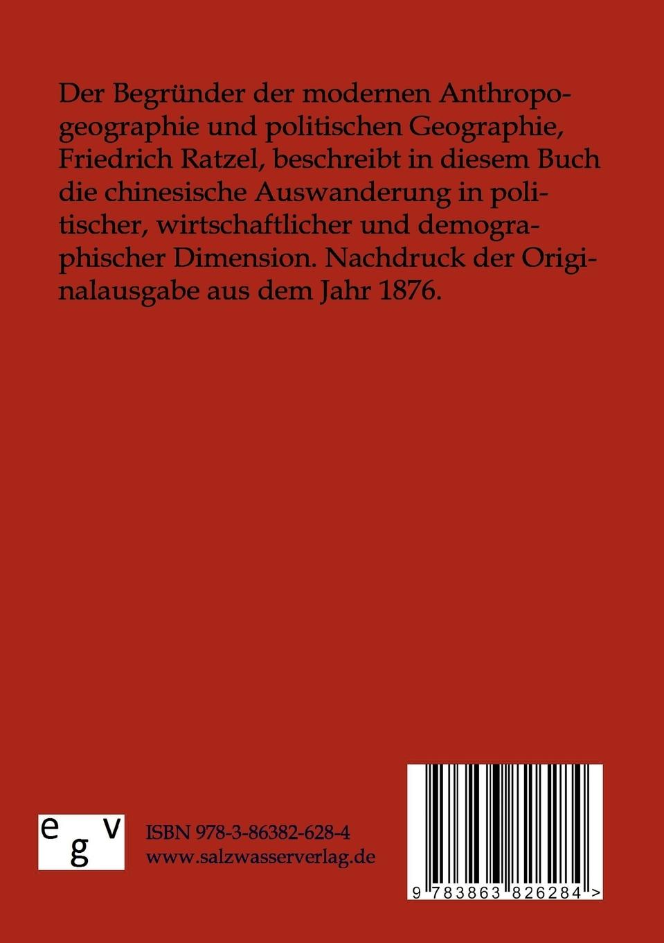 Rückseitencover Die chinesische Auswanderung