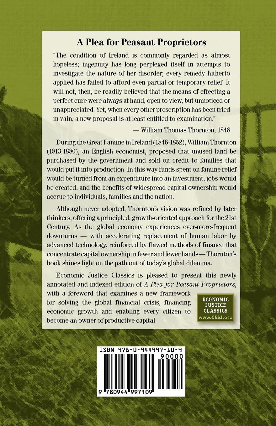 Rückseitencover A Plea for Peasant Proprietors