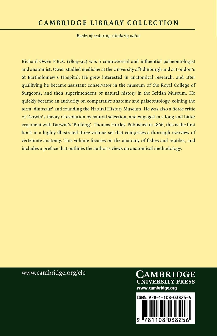 Rückseitencover On the Anatomy of Vertebrates - Volume 1