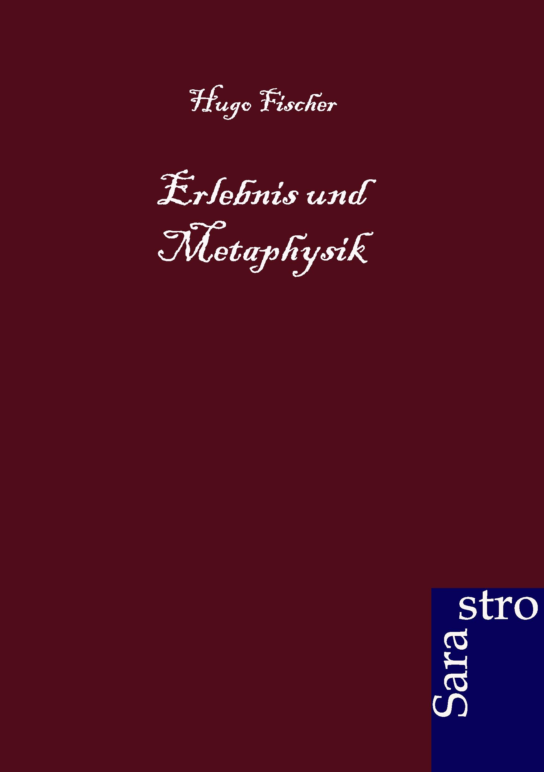 Vorderes Coverbild Erlebnis und Metaphysik