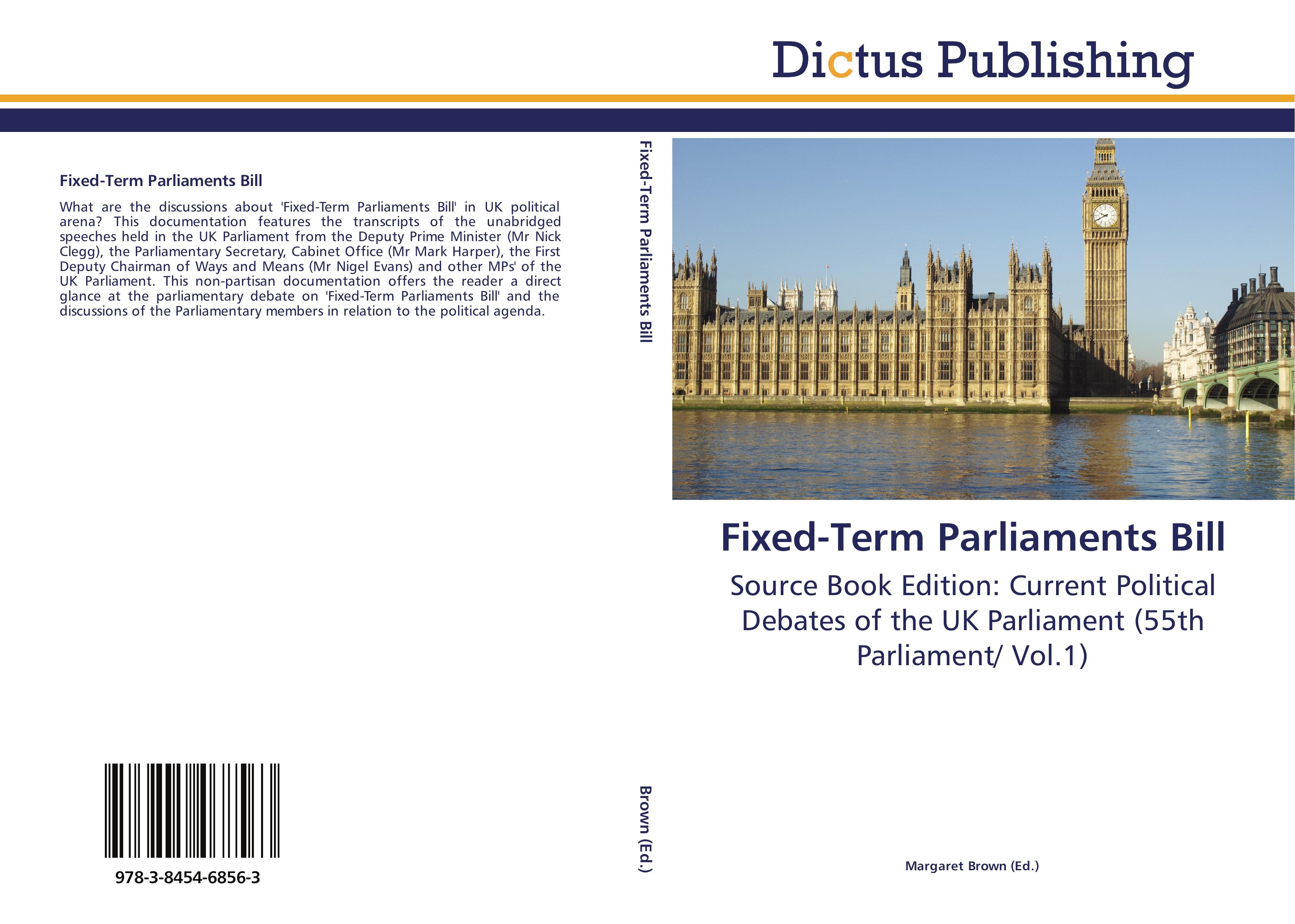 Vorderes Coverbild Fixed-Term Parliaments Bill