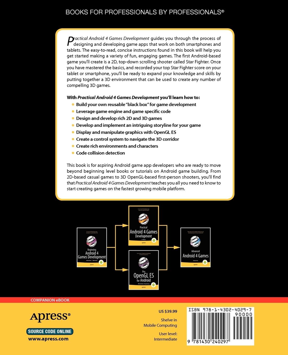 Rückseitencover Practical Android 4 Games Development