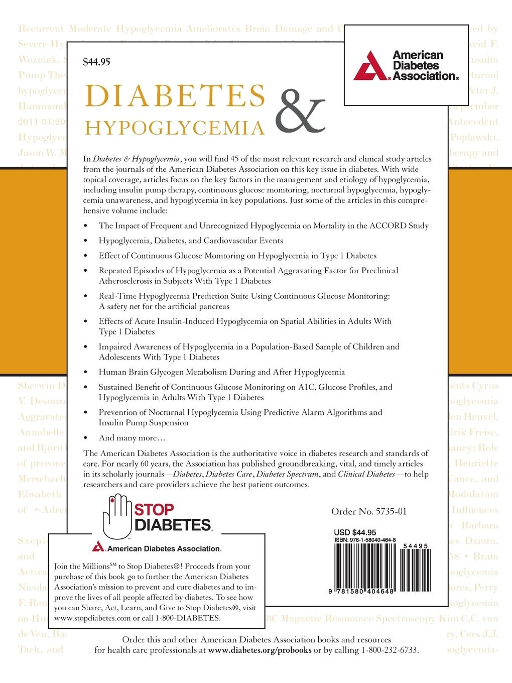 Rückseitencover Diabetes & Hypoglycemia