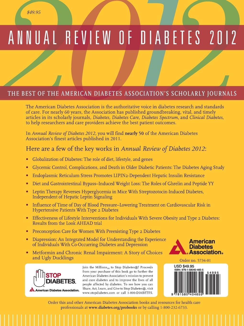 Rückseitencover Annual Review of Diabetes