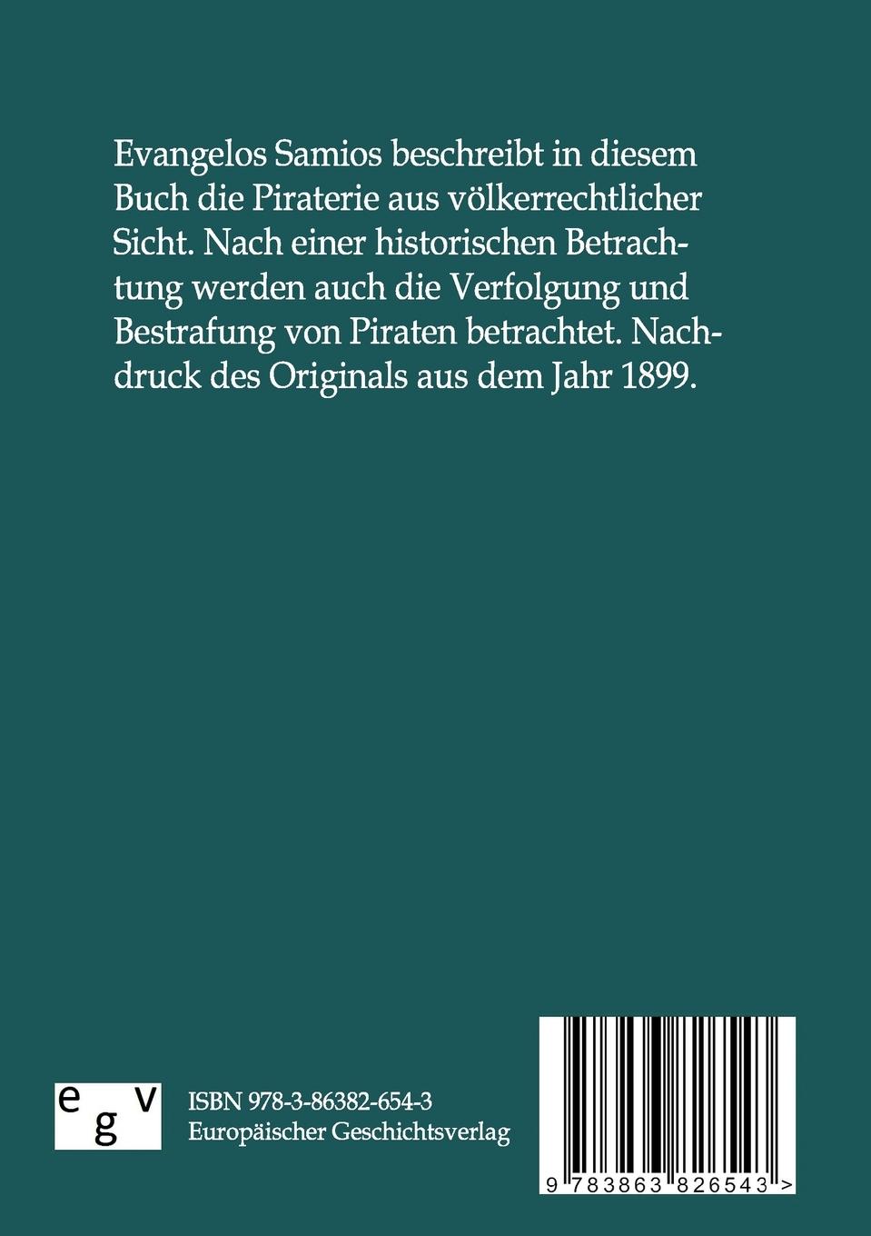 Rückseitencover Die Piraterie als völkerrechtliches Delikt